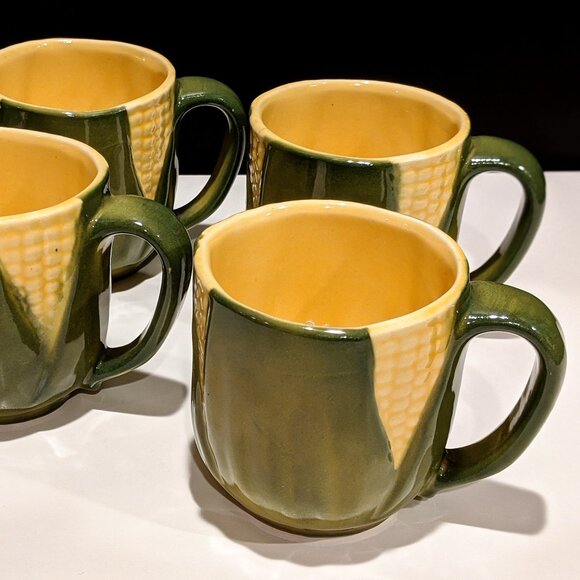 Shawnee “Corn Queen” Ceramic Mugs - Set of 4 - Picture 3 of 5